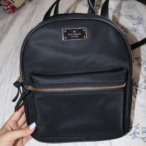 Kate Spade Bradley Backpack Purse Black dim 11x8”